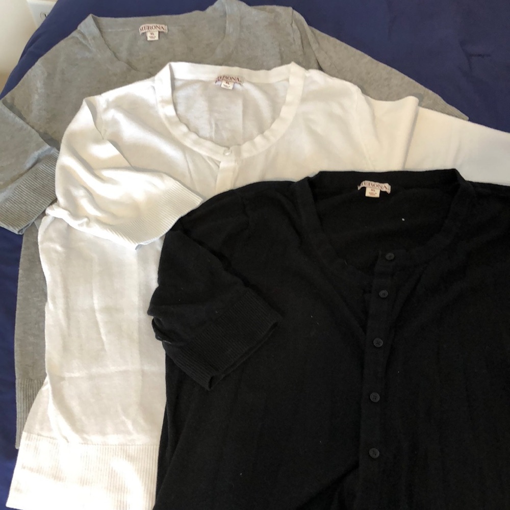 Cardigan LOT of 3 Merona XL cardigans.  Gently wrn